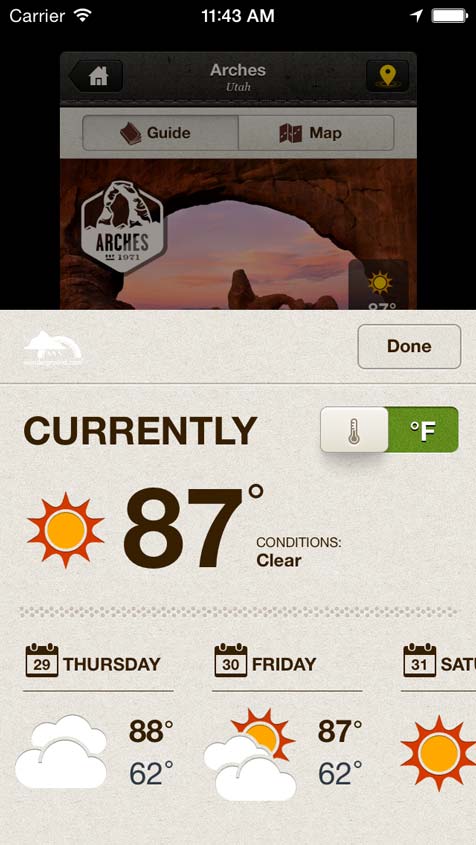 Weather on iPhone